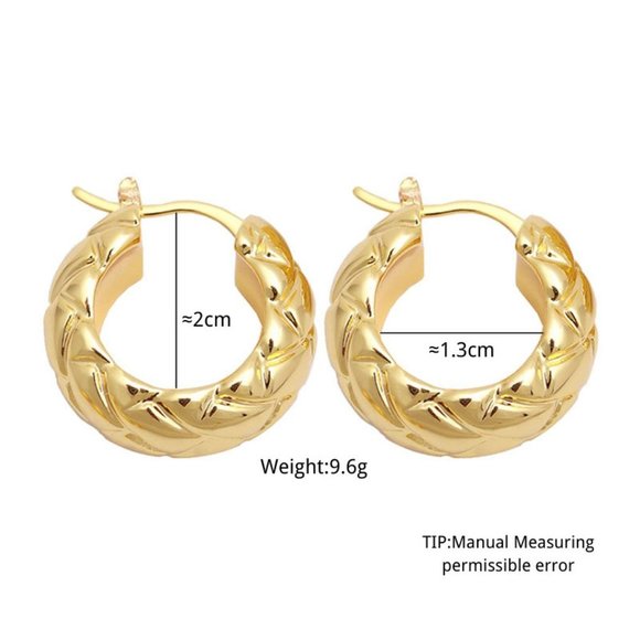 *NEW 925 Sterling Silver Textured Hoop Earrings B - Picture 8 of 8